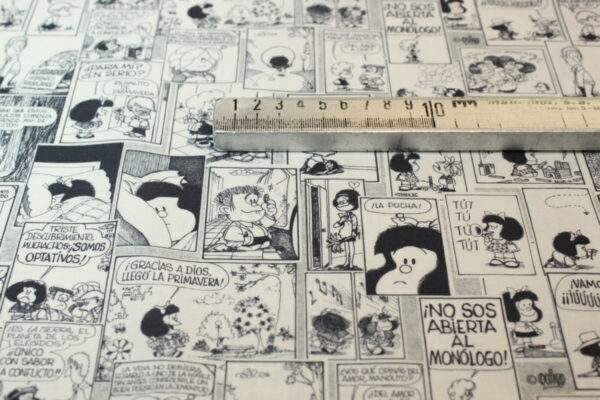 Algodón estampado comic Mafalda